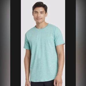 Men’s All in Motion Soft Stretch Short Sleeve T-shirt Blue Teal XXL